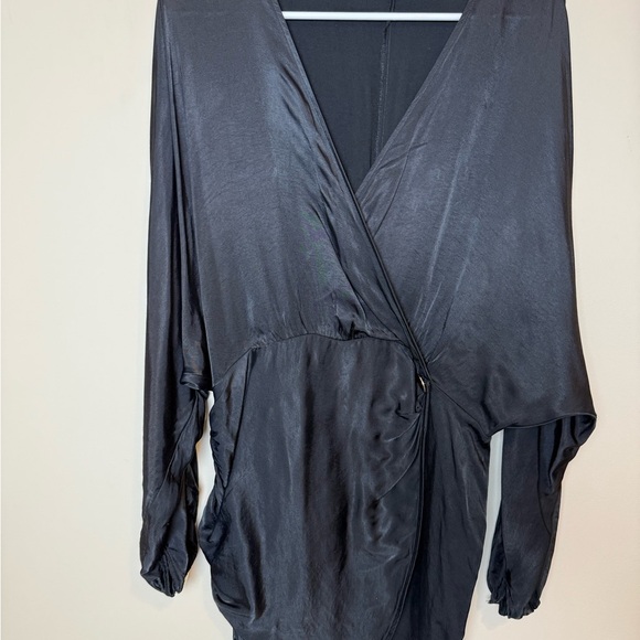 Zara black satin dress . Size X-Large - Picture 3 of 5